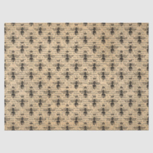 De Seda Papel Tecido Design Série Abelha Mel Vintage 4