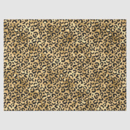 De Seda Papel Tecido Design Série Leopardo Azul e Dourado
