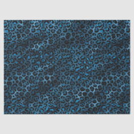 De Seda Papel Tecido Design Série Leopardo Azul e Dourado
