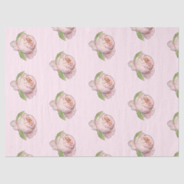 De Seda Papel Tecido Design Série Rosa Romântica 18 (Frente )