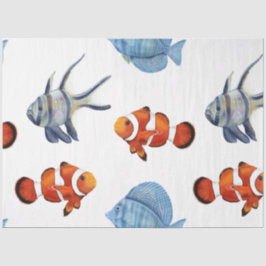 De Seda Papel Tecido Design Série Vida Marinha 25