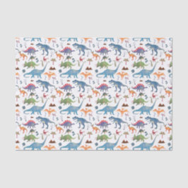 De Seda Papel Tecido Dinossauros por Popobell