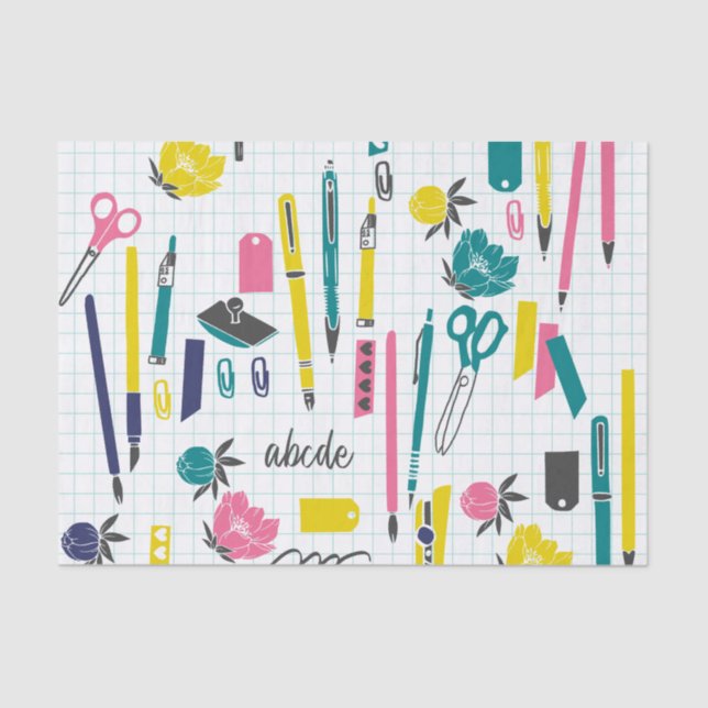 De Seda Papel Tecido do Professor (Frente )