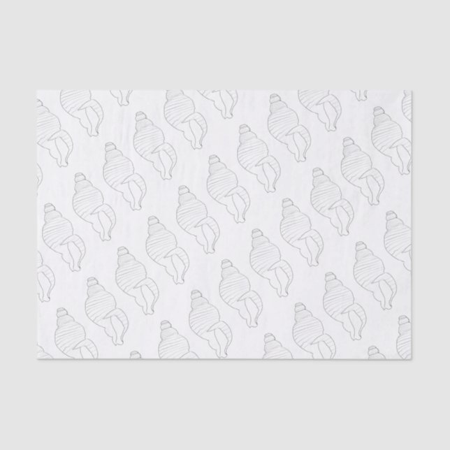 De Seda Papel Tecido do Sea Shell  (Frente )