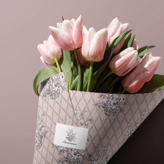 De Seda Papel Tecido em Cesta Floral Rosa