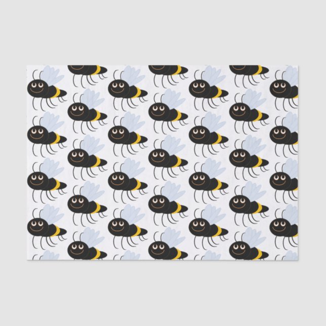 De Seda Papel Tecido Feliz das Abelhas (Frente )