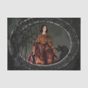 De Seda Papel Tecido Feliz Halloween