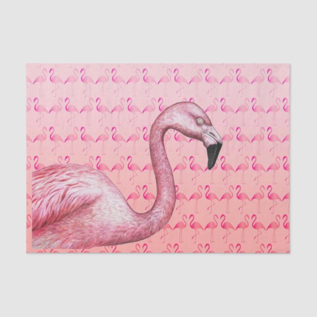 De Seda Papel Tecido Flamingo (Frente )