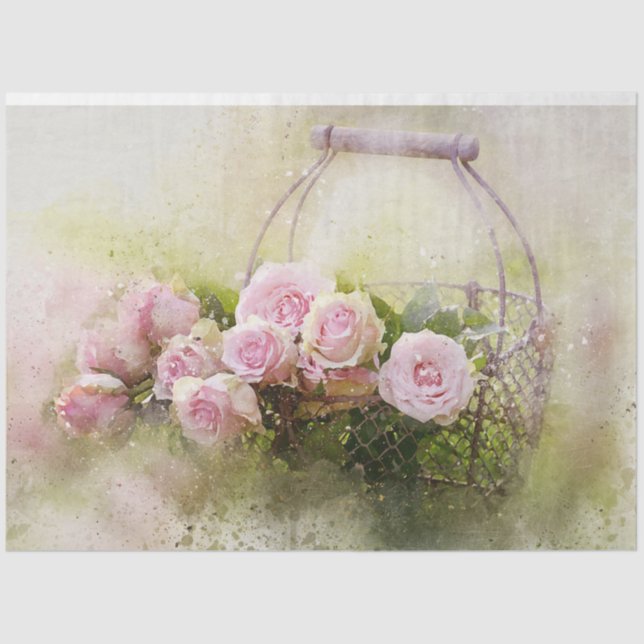 De Seda Papel Tecido Floral (Frente )