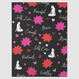 De Seda Papel Tecido Floral Amor-Próprio Papel Tecido