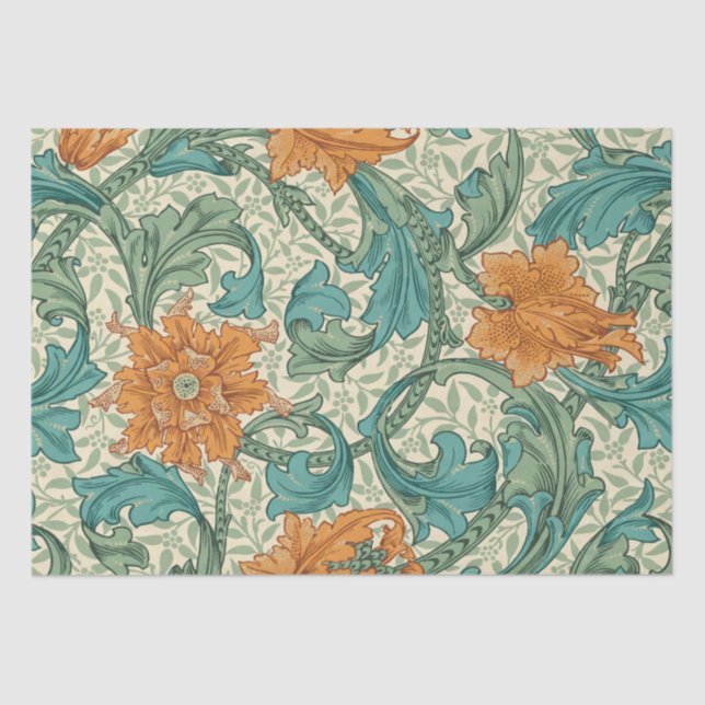 De Seda Papel Tecido Floral Bonito William Morris (Frente )