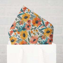 De Seda Papel Tecido Floral Retro Daisy