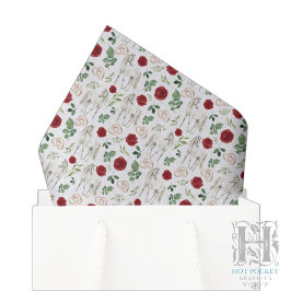 De Seda Papel Tecido Floral Rústico Equestre Vermelho