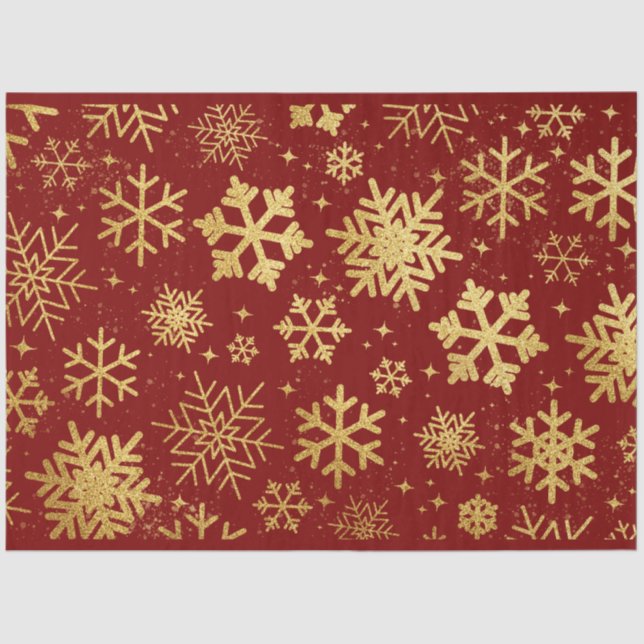 De Seda Papel Tecido Garnet Goldflakes (Frente )
