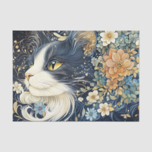 De Seda Papel Tecido Gato