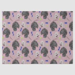 De Seda Papel Tecido Happy Paws