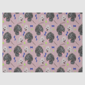 De Seda Papel Tecido Happy Paws