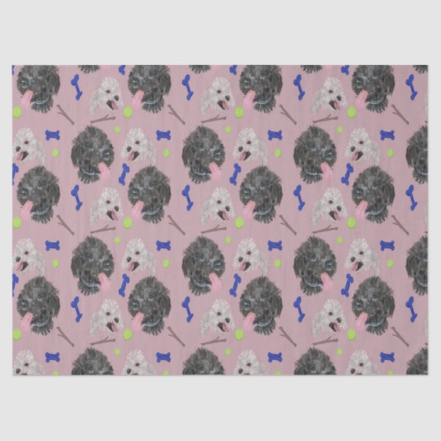 De Seda Papel Tecido Happy Paws (Frente )