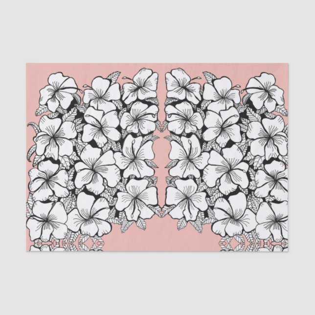 De Seda Papel Tecido Hibiscus (Frente )