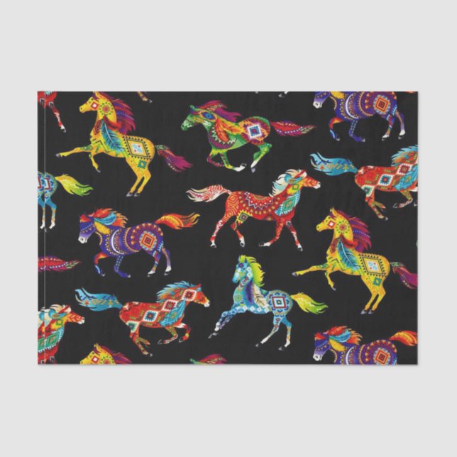 De Seda Papel Tecido Horso (Frente )