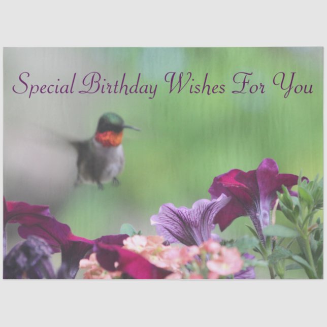 De Seda Papel Tecido Hummingbird (Frente )