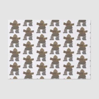 De Seda Papel Tecido Inukshuk