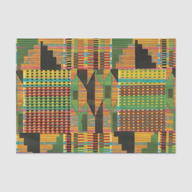De Seda Papel Tecido Kente Cloth (Frente )