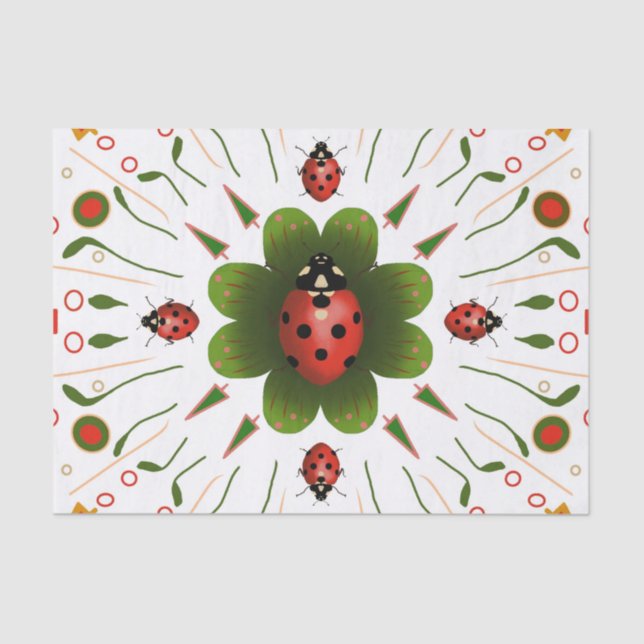 De Seda Papel Tecido Ladybug (Frente )