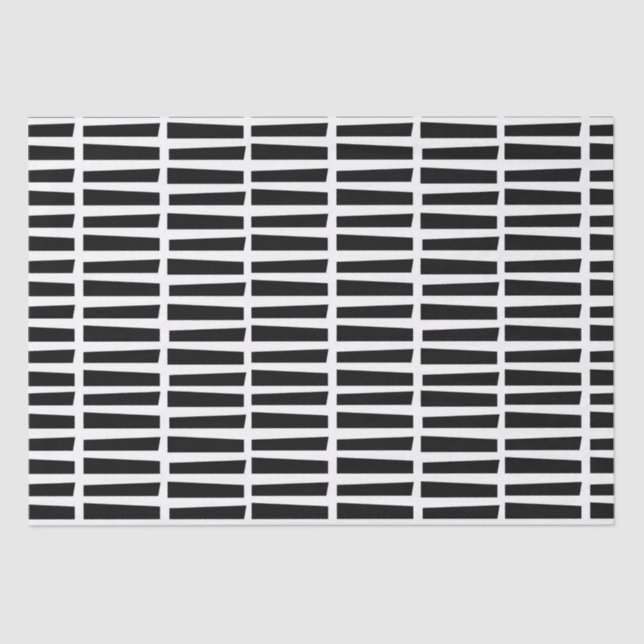 De Seda Papel Tecido / Linhas Pretas Abstrato (Frente )