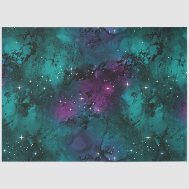 De Seda Papel Tecido Marble Galaxy Series Design 18 (Frente )