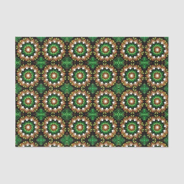 De Seda Papel Tecido Nature Mandala (Frente )