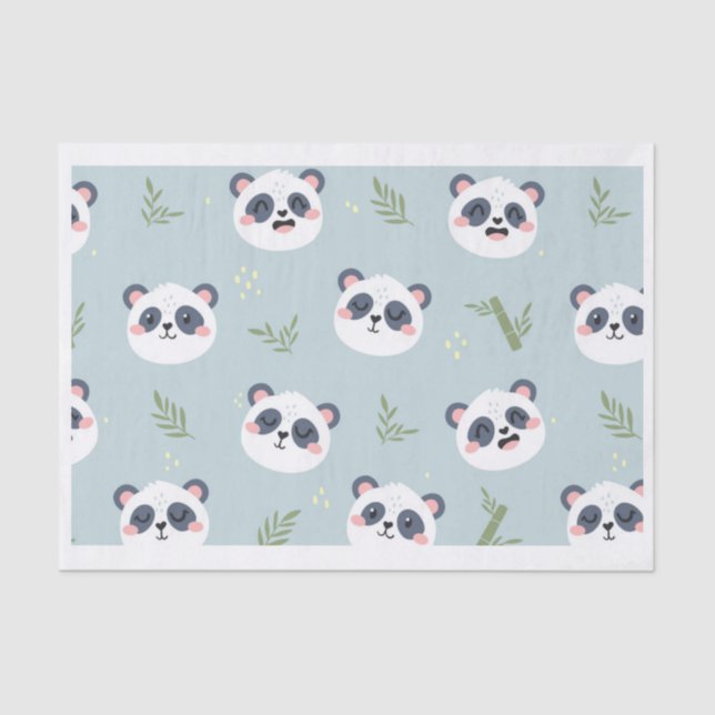 De Seda Papel Tecido Panda (Frente )