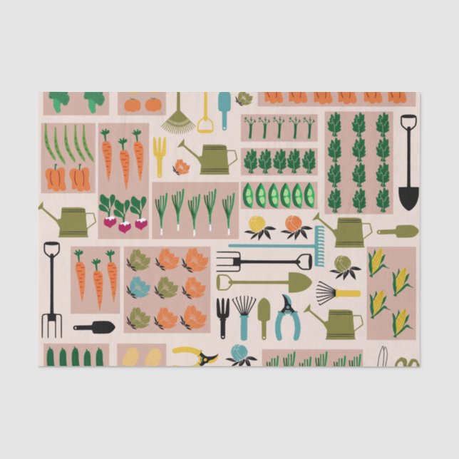 De Seda Papel Tecido para Jardins Vegetais (Frente )