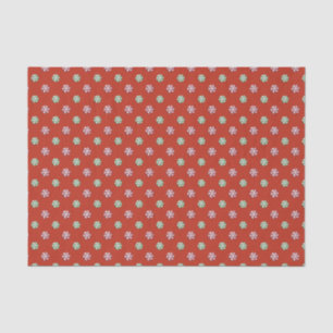 De Seda Papel Tecido Pepperminto Twist