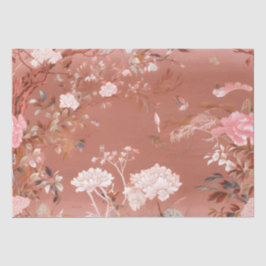 De Seda Papel Tecido Rosa Chinoiserie Chinoiserie