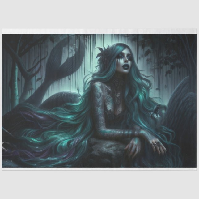 De Seda Papel Tecido Sereia (Frente )