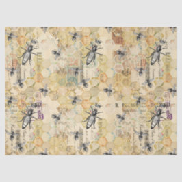 De Seda Papel Tecido Vintage Honey Bee Series Design 12