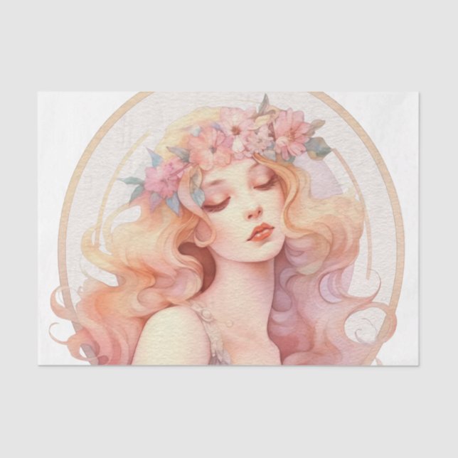 De Seda Papel Tecido Virgo (Frente )