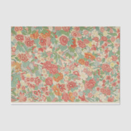 De Seda Papel Tecido William Morris Floral Laranja