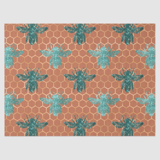 De Seda Papel Tecido Woodland Bee Series Design 15 (Frente )