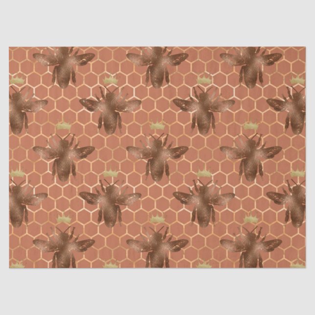 De Seda Papel Tecido Woodland Bee Series Design 20 (Frente )