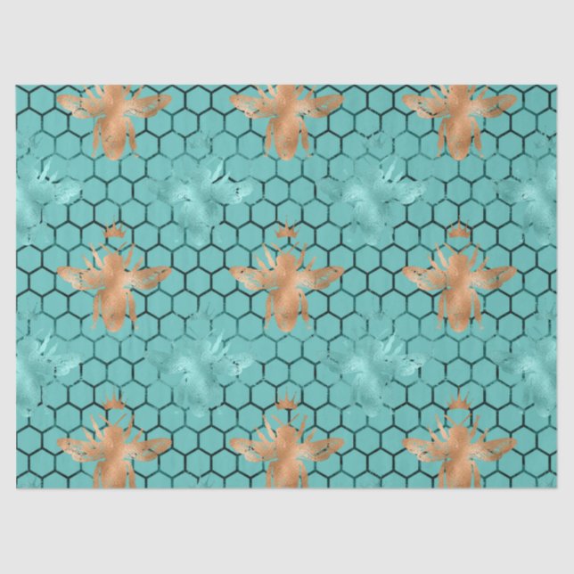 De Seda Papel Tecido Woodland Bee Series Design 22 (Frente )