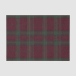 De Seda Papel Tecido Xadrez Burgundy e Verde