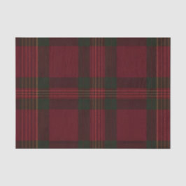 De Seda Papel Tecido Xadrez Burgundy e Verde