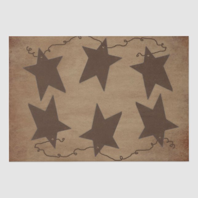De Seda Papel Tecidual das Estrelas Rusty (Frente )