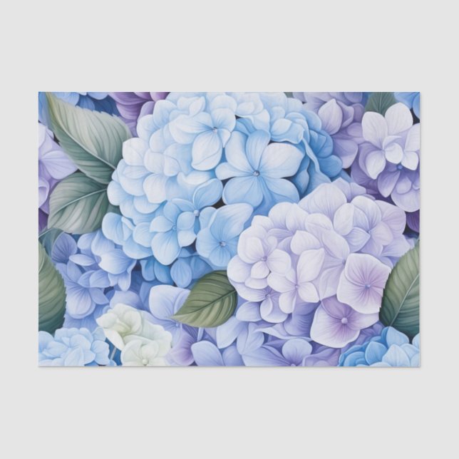 De Seda Papel Tecidual Hydrangeas Floral (Frente )