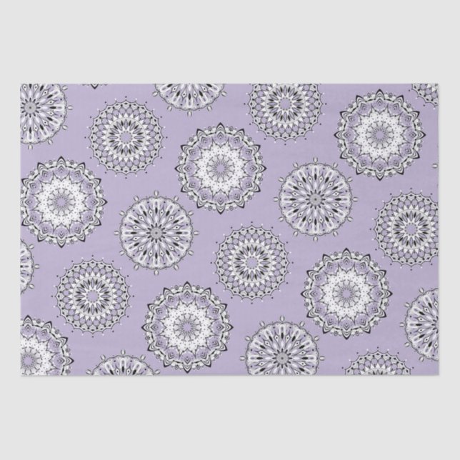 De Seda Papel Tecidual Lilac Mandalas (Frente )
