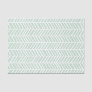 De Seda Papel Tecidual Mint Green Chevron