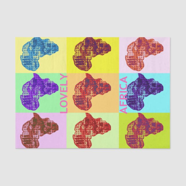 De Seda Papel Tecidual na África Adorável (Frente )