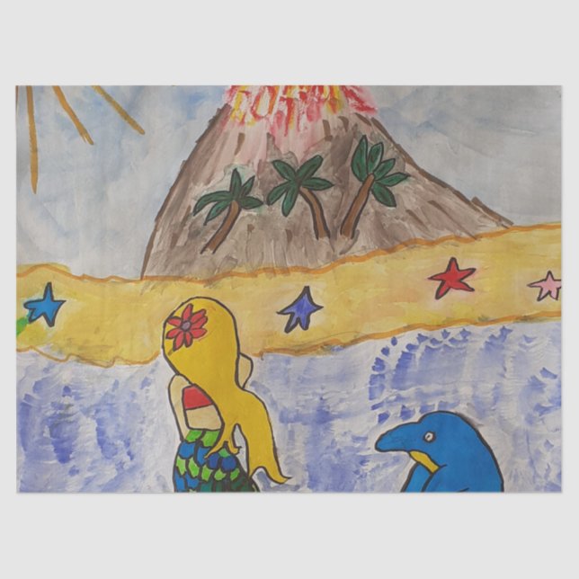 De Seda Papel Tecidual na Ilha Mermaid (Frente )